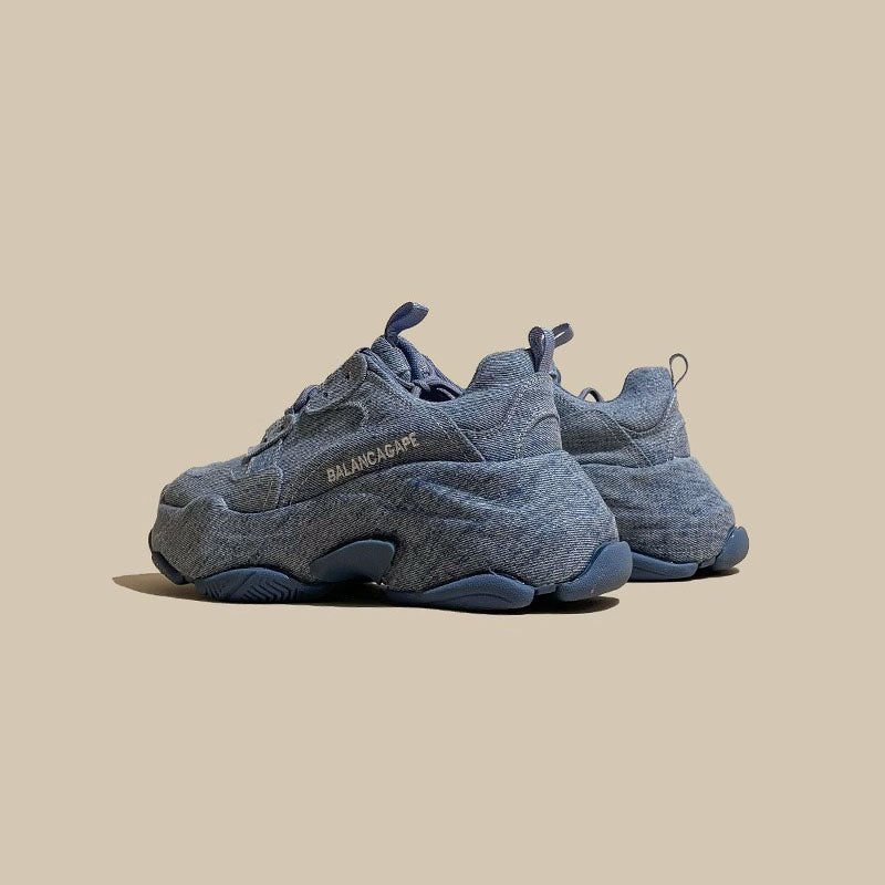 American Casual Denim Thick-soled Sports Women's Shoes - Harmony Gallery