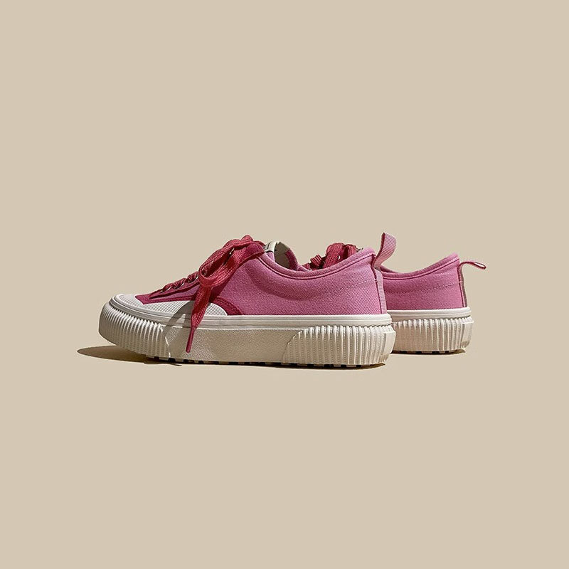 American Canvas Leather Low-Cut Sport Women's Shoes - Harmony Gallery