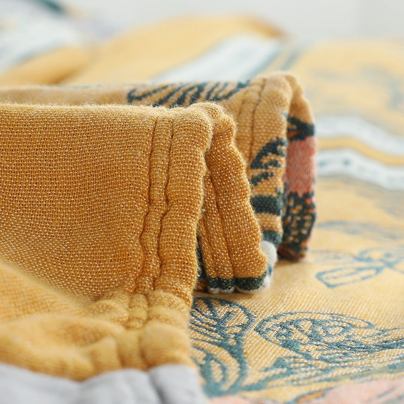 Six-Layer Advanced Pure Cotton Summer Floral Coverlet - Harmony Gallery