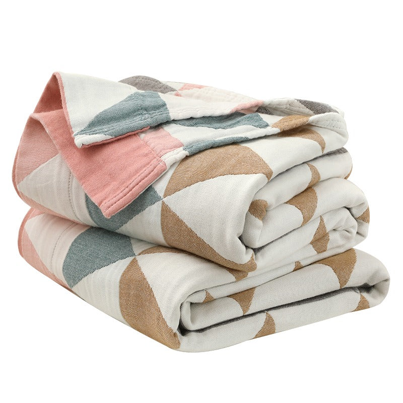 Double-Sided Cool Summer Pure Cotton Gauze Coverlet - Harmony Gallery