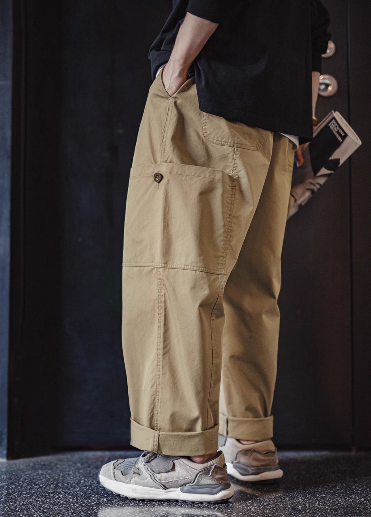 American Multi-Pocket Silhouette Straight Tapered Men's Trousers - Harmony Gallery
