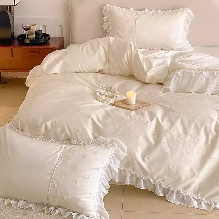 French Princess High-End Pure Cotton Four-Piece Bed Set - Harmony Gallery
