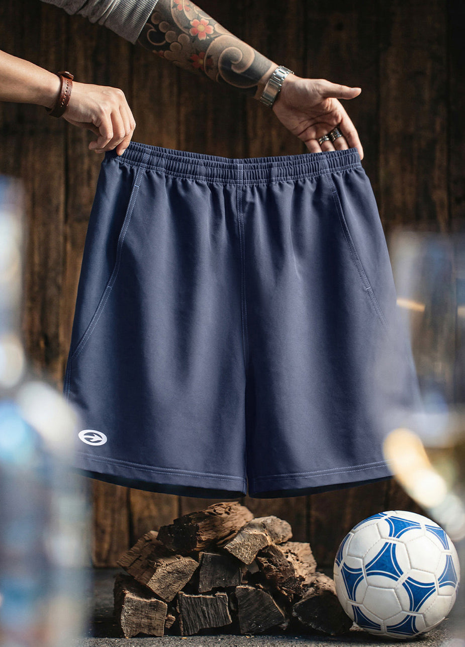 American Retro Street Woven Breathable Sports Fitness Soccer Men's Shorts