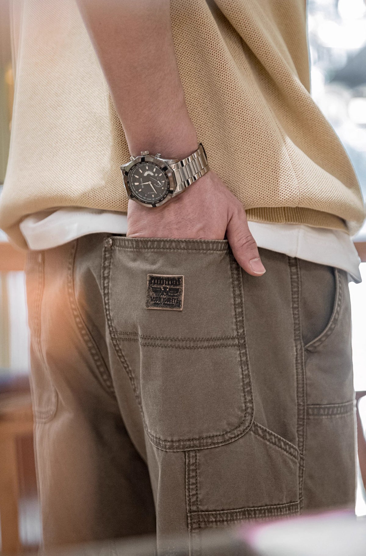 American Retro Double Knee Lumberjack Pure Cotton Canvas Men's Trousers - Harmony Gallery