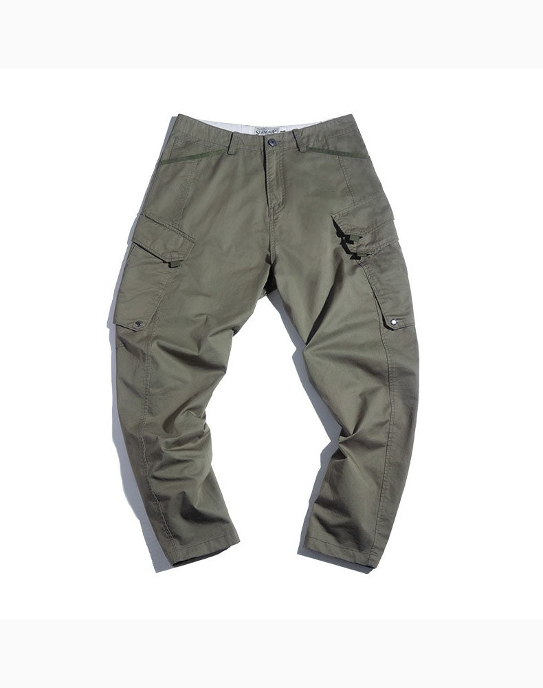 Tooling American Vertical Cutting Straight Leg Casual Men’s Trousers - Harmony Gallery