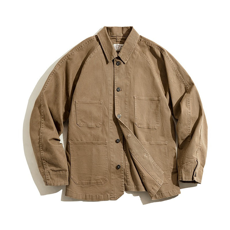 American Retro Heavy Lapel Outdoor Vintage Men's Coat - Harmony Gallery