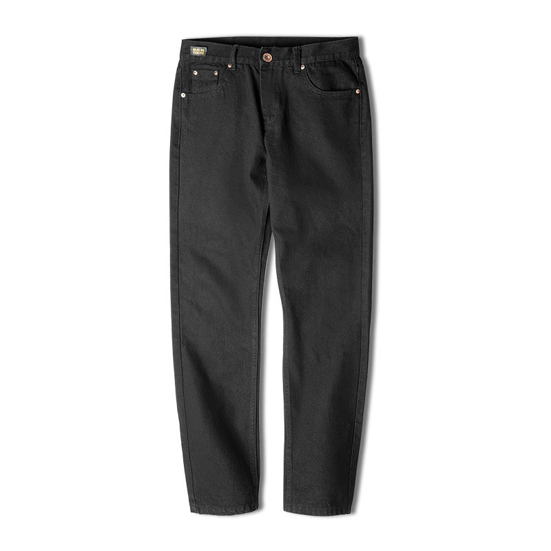 Tooling American Retro Mid Waist Washed Tough Guy Denim Men's Jeans - Harmony Gallery