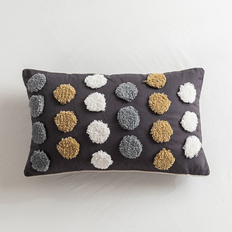 Cotton Tufted Pillow Light Luxury Cover Homestay Sofa Cushion - Harmony Gallery