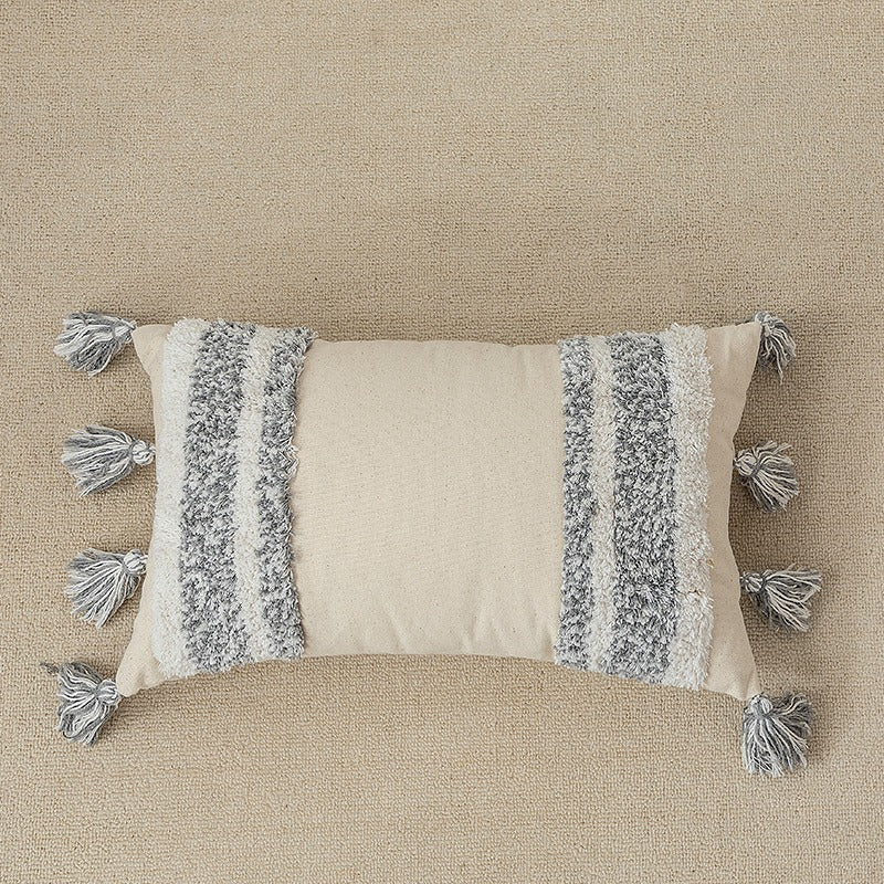 Handmade Cotton Moroccan Tufted Pillow Sofa Cushion - Harmony Gallery