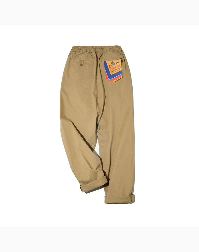 Tooling American Retro Loose Casual Elastic Men's Trousers - Harmony Gallery