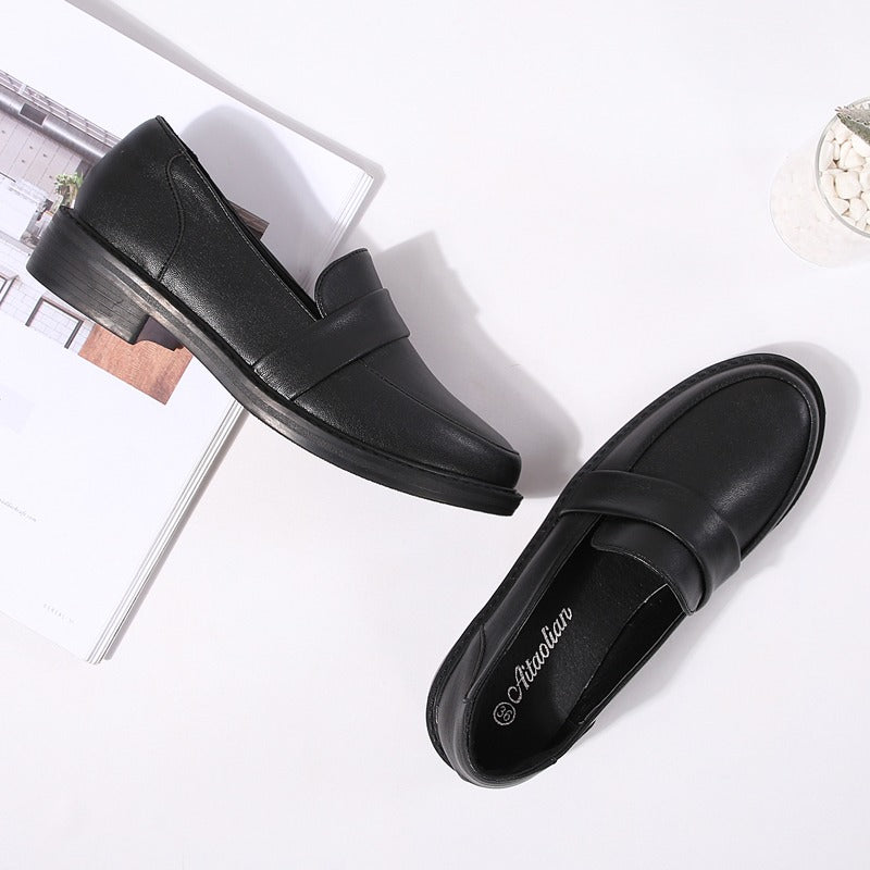 British Style All-Match Leather Formal Women's Loafer - Harmony Gallery