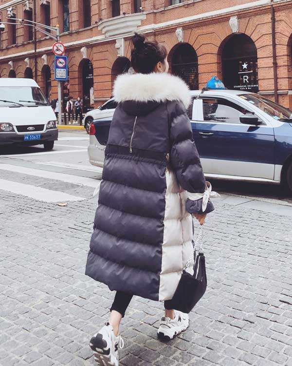 Mid-Length Loose Padded Fur Collar Winter Women's Coat - Harmony Gallery