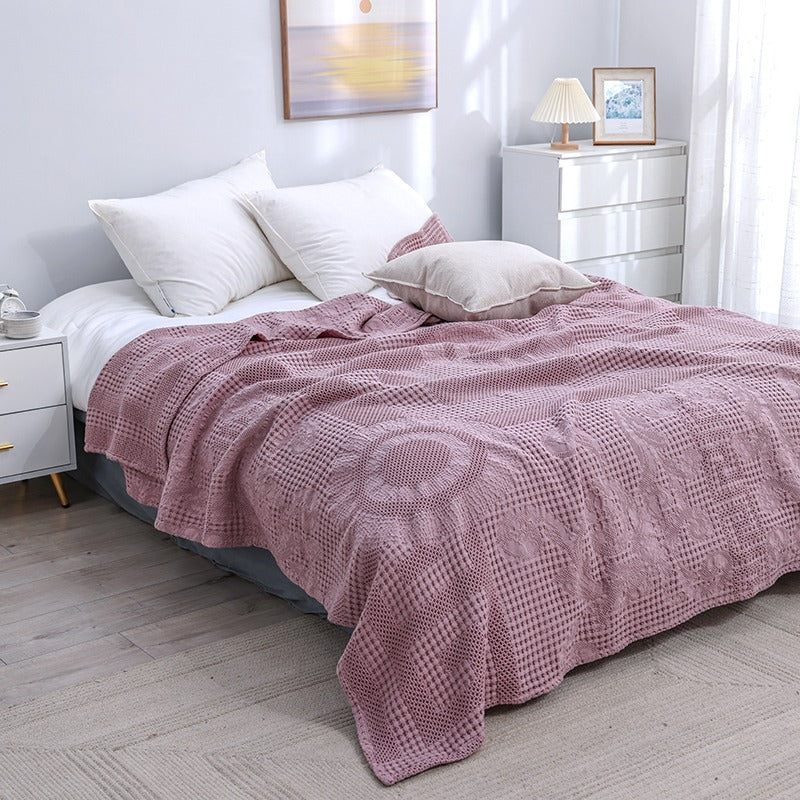 Waffle Summer Cotton Siesta Air Conditioning Coverlet - Harmony Gallery