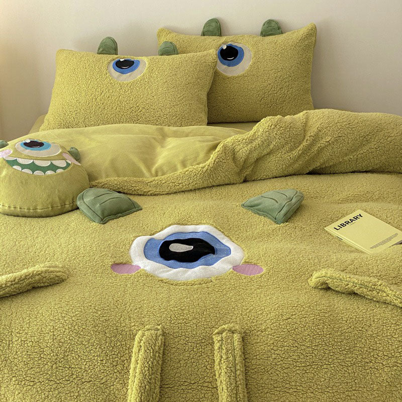 Disney Monsters University Big-Eyed Washed Cotton Four-Piece Bed Set - Harmony Gallery