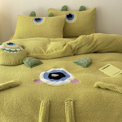 Disney Monsters University Big-Eyed Washed Cotton Four-Piece Bed Set - Harmony Gallery