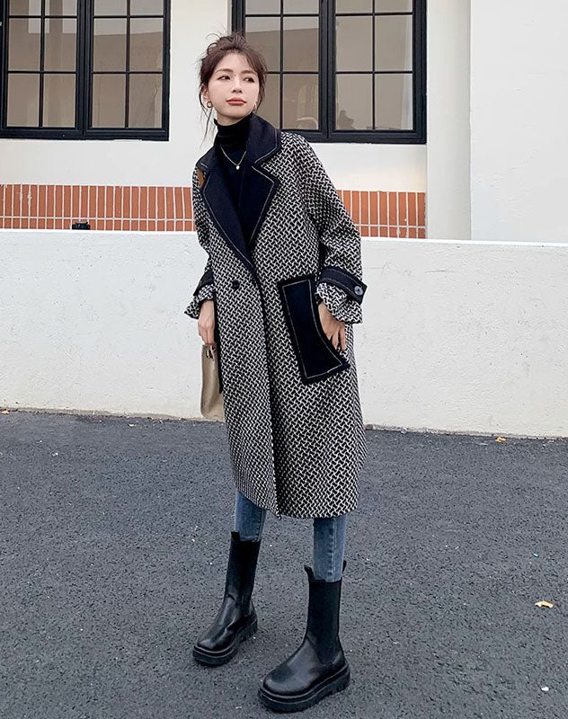 Duffle Winter High-End Thickened Hepburn Woolen Women's Coat - Harmony Gallery