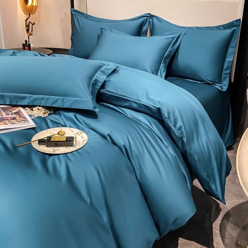 Light luxury Hotel Simple Double-Ply Pure Cotton Four-Piece Bed Set - Harmony Gallery