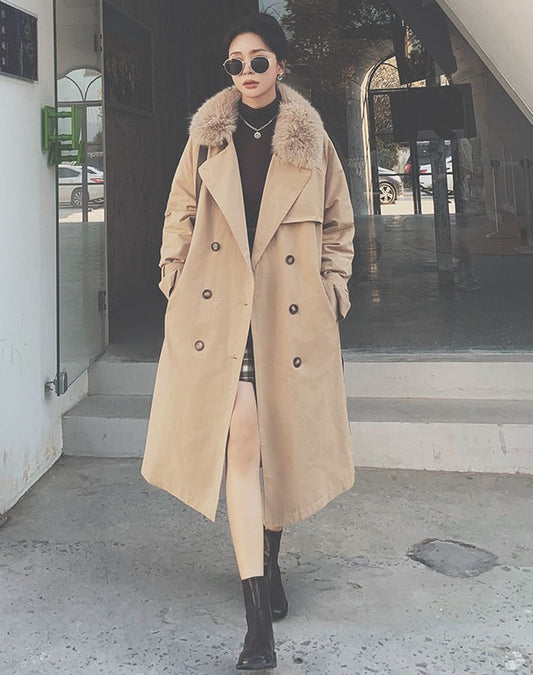 Duck Down Thickened Windbreaker Winter Loose Mid-Length Women's Coat - Harmony Gallery