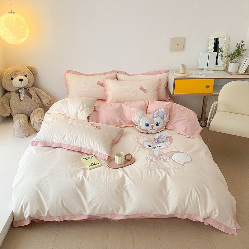 Good Night Disney Cartoon Washed Cotton Four-piece Bed Set - Harmony Gallery
