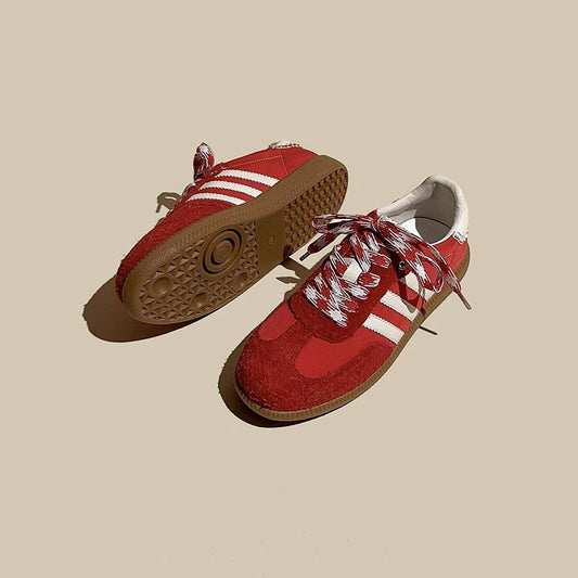 American Retro Dexun Flat Leather Sport Women's Shoes - Harmony Gallery