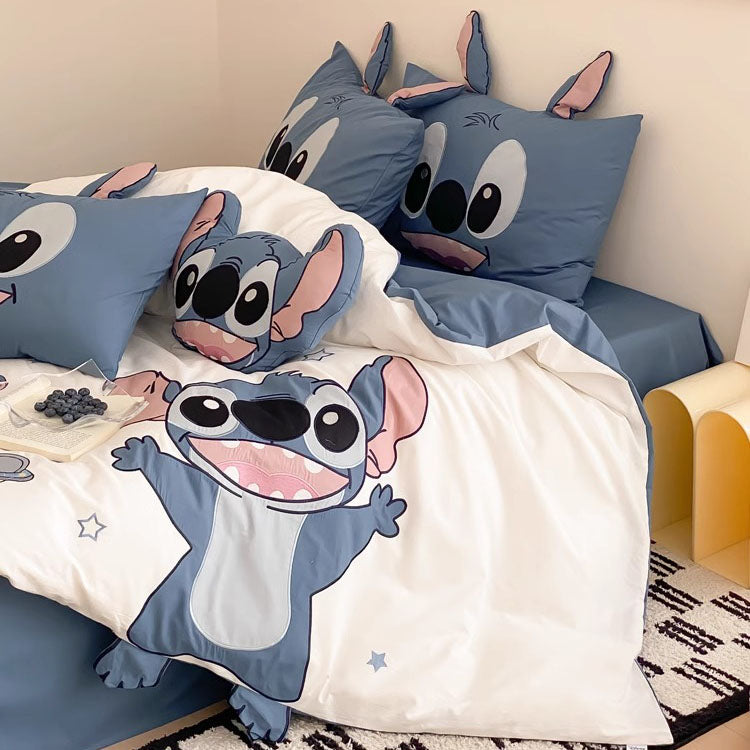 Good Night Disney Stitch Four-Piece Cotton Washed Bed Set - Harmony Gallery