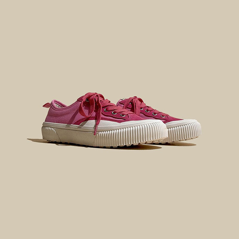 American Canvas Leather Low-Cut Sport Women's Shoes - Harmony Gallery