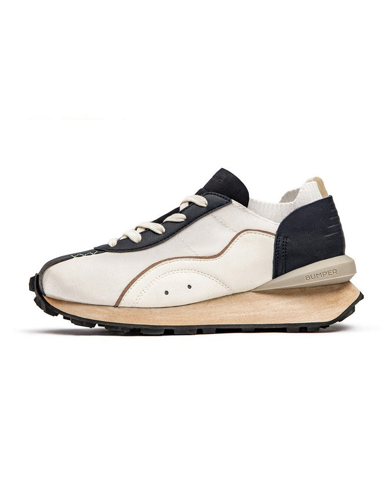 Breathable Retro Ice Silk Forrest Gump White Men's Sneakers - Harmony Gallery