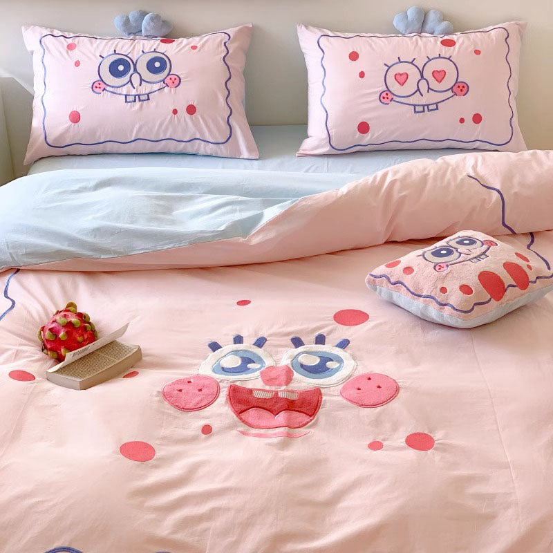 SpongeBob SquarePants Washed Four-Piece Pure Cotton Bed Set - Harmony Gallery