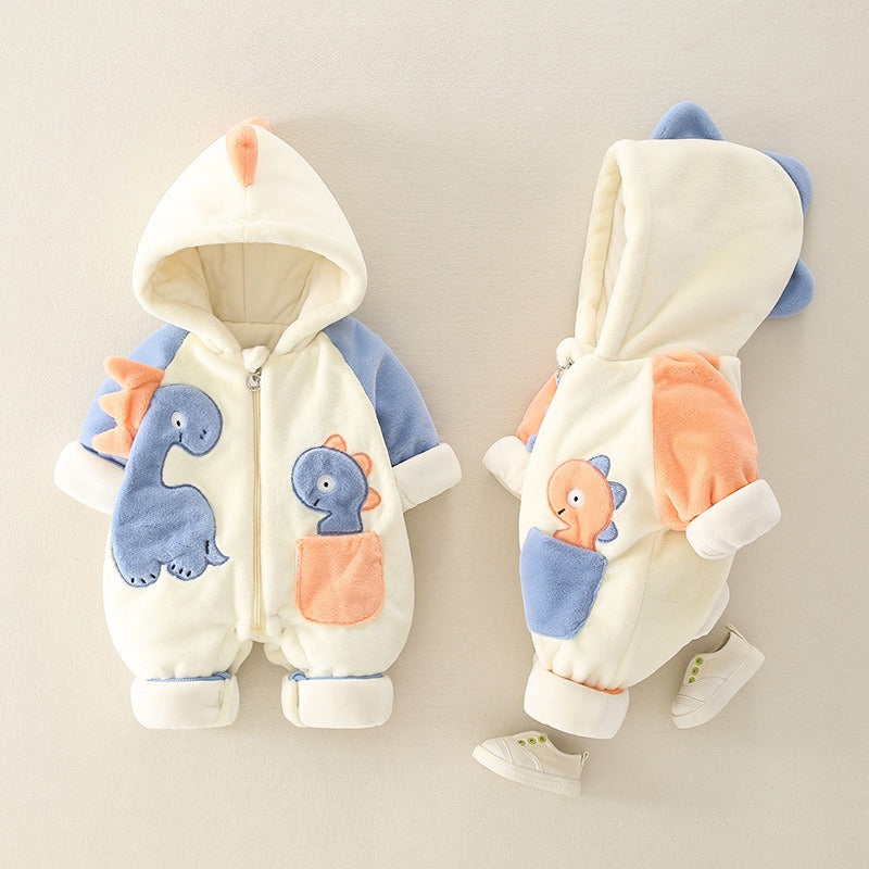 Newborn Velvet Autumn and Winter Baby Boy's Romper - Harmony Gallery