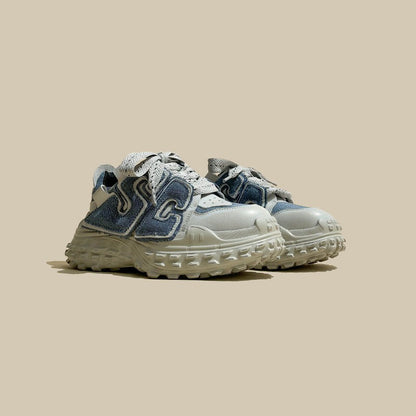 American Retro Thick-Soled Spliced Durian Sport Women's Shoes - Harmony Gallery