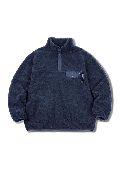 American Casual Half-Cardigan Fleece Pullover Warm Men's Sweater - Harmony Gallery