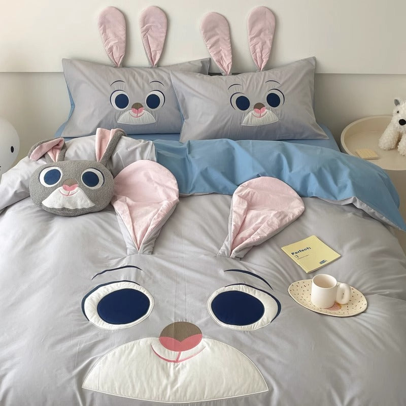 Disney Zootopia Judy Rabbit Washed Cotton Four-Piece Bed Set - Harmony Gallery