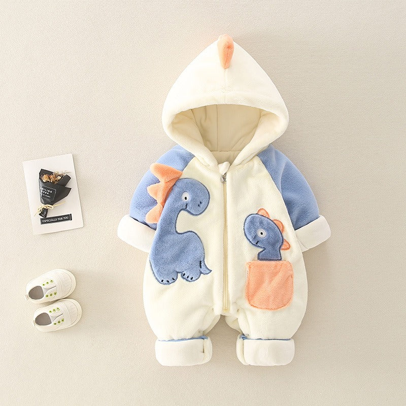 Newborn Velvet Autumn and Winter Baby Boy's Romper - Harmony Gallery