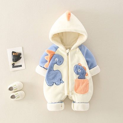 Newborn Velvet Autumn and Winter Baby Boy's Romper - Harmony Gallery
