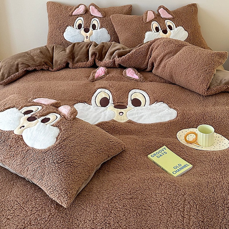 Disney Thickened Four-Piece velvet Fleece Winter Bed Set - Harmony Gallery