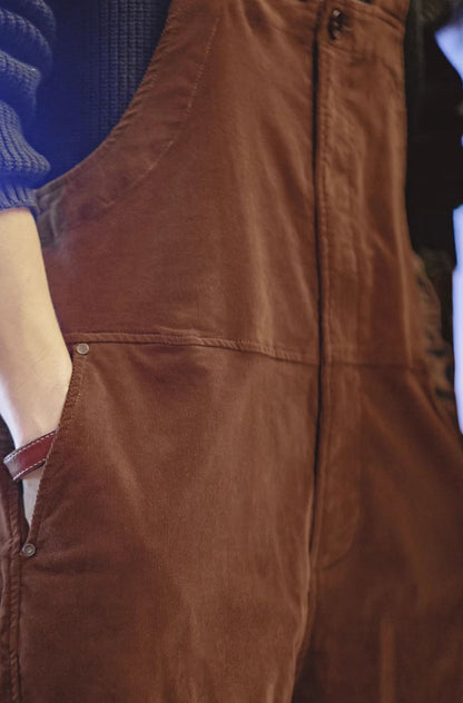 American Retro Corduroy Loose Strap Jumpsuit Men's Overalls - Harmony Gallery