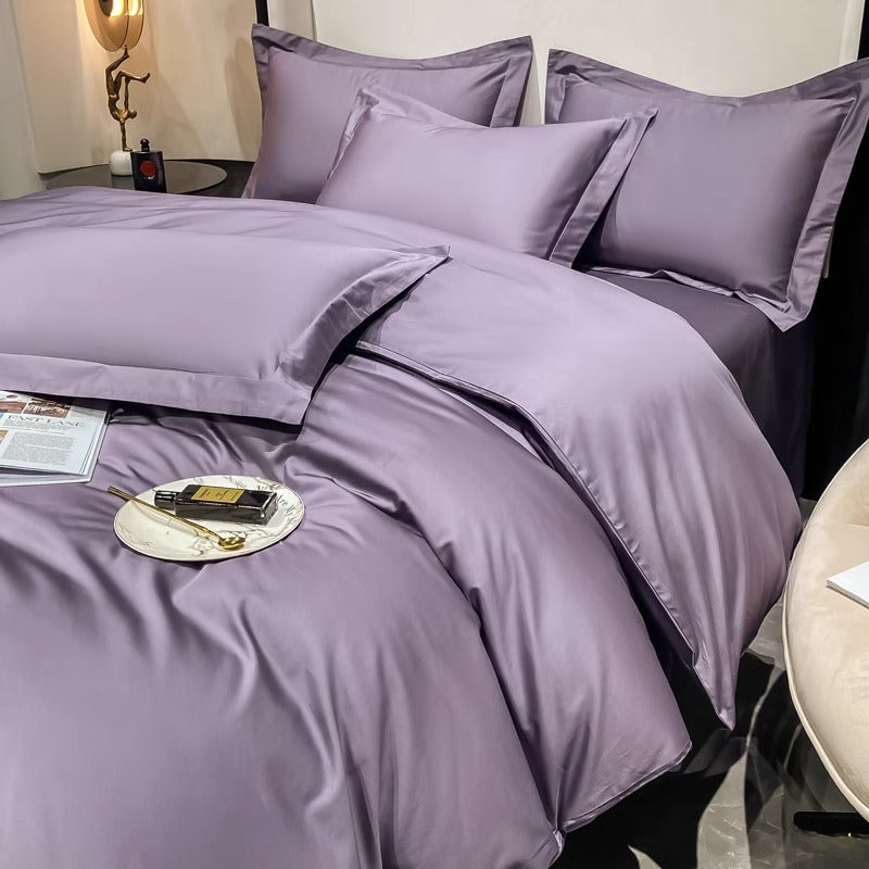 Light luxury Hotel Simple Double-Ply Pure Cotton Four-Piece Bed Set - Harmony Gallery