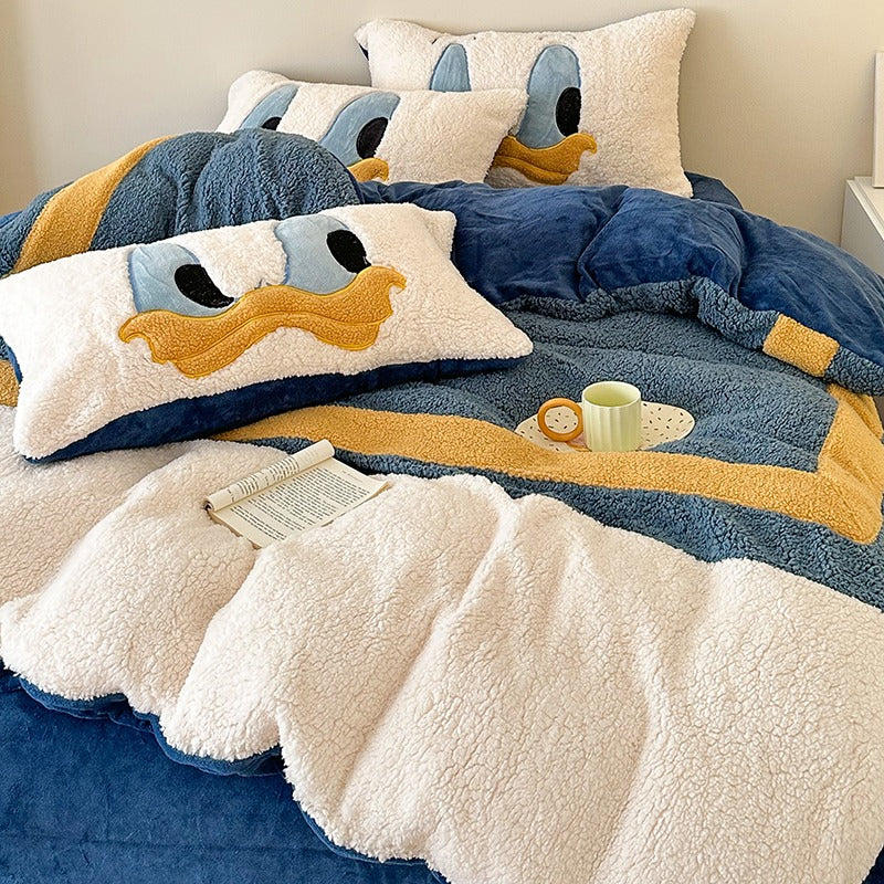 Disney Thickened Four-Piece velvet Fleece Winter Bed Set - Harmony Gallery