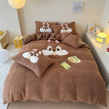 Disney Thickened Four-Piece velvet Fleece Winter Bed Set - Harmony Gallery