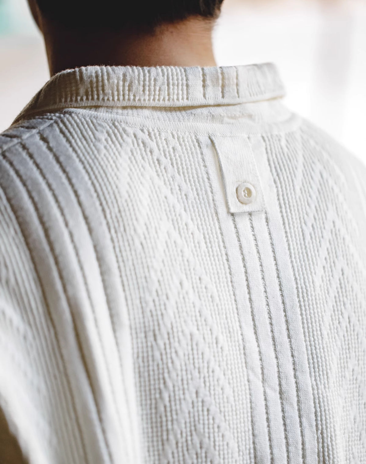 American Workwear Jacquard Knitted Polo Pullover  Men's Sweater - Harmony Gallery