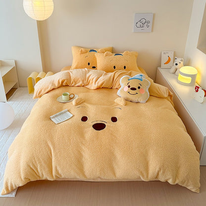 Disney Thickened Four-Piece velvet Fleece Winter Bed Set - Harmony Gallery