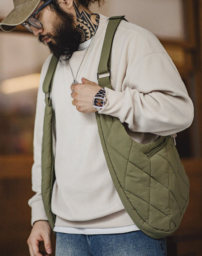 Workwear Mountain Quilted Large Capacity Cotton Men's Waistcoat Bag - Harmony Gallery