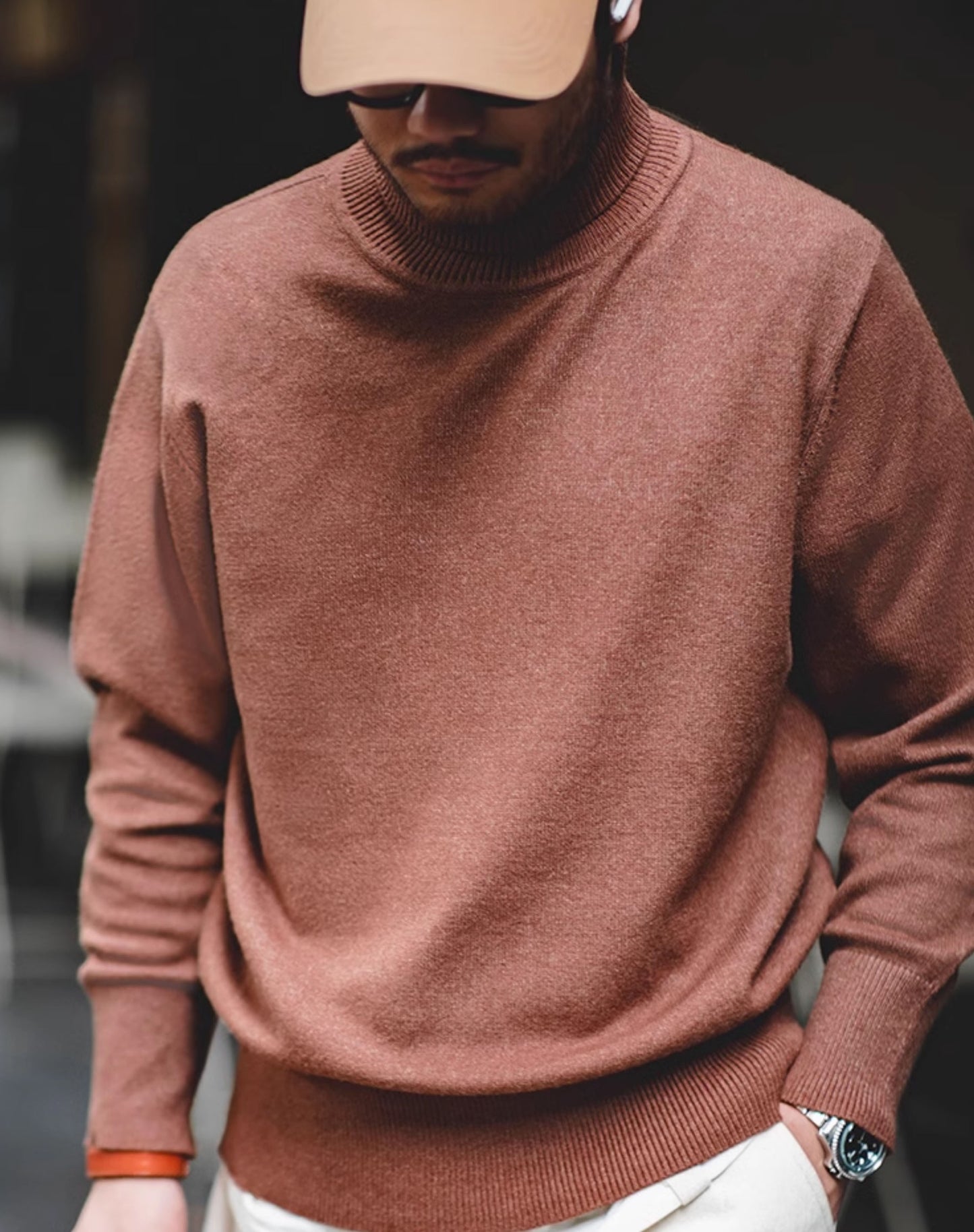 American Casual Workwear Turtleneck Warm Bottoming Men's Sweater - Harmony Gallery