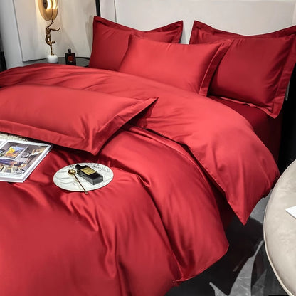 Light luxury Hotel Simple Double-Ply Pure Cotton Four-Piece Bed Set - Harmony Gallery