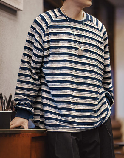 American Casual Wave Three-Dimensional Knitted Men's Sweater - Harmony Gallery