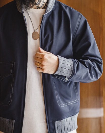 American Workwear Retro A1 Bomber Baseball Uniform Men's Jacket - Harmony Gallery
