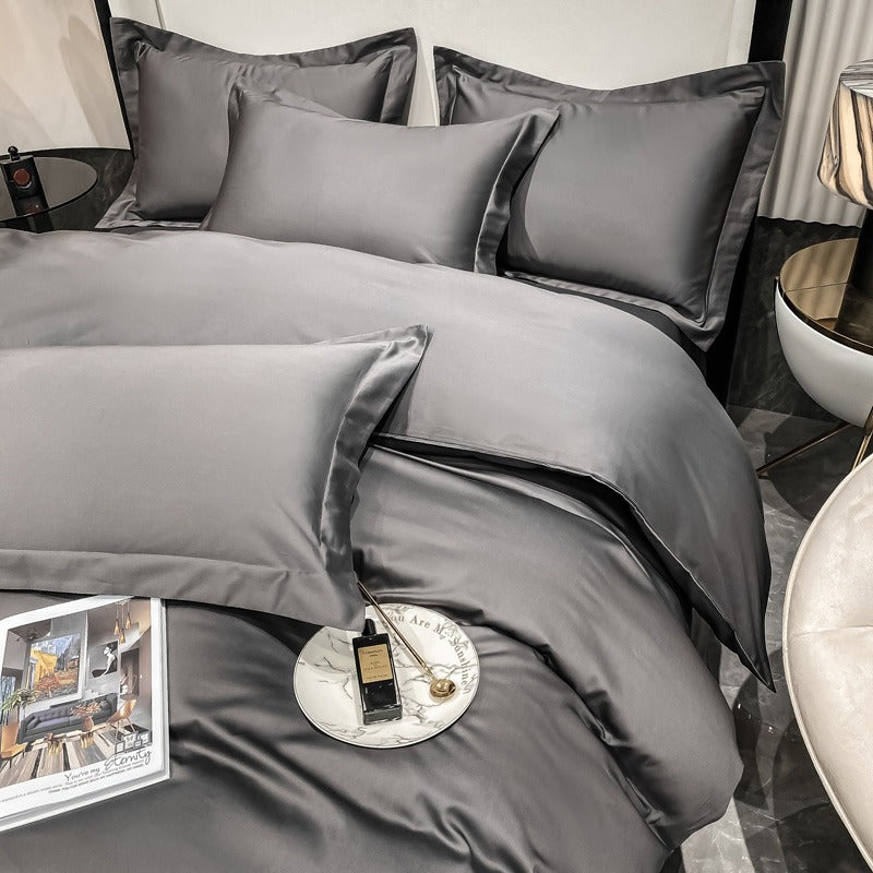 Light luxury Hotel Simple Double-Ply Pure Cotton Four-Piece Bed Set - Harmony Gallery