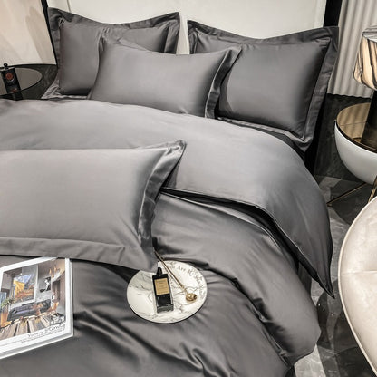 Light luxury Hotel Simple Double-Ply Pure Cotton Four-Piece Bed Set - Harmony Gallery