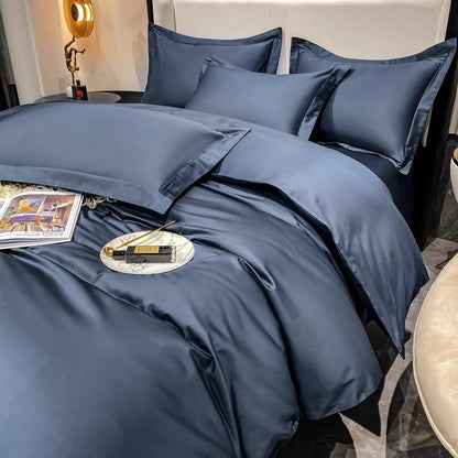 Light luxury Hotel Simple Double-Ply Pure Cotton Four-Piece Bed Set - Harmony Gallery