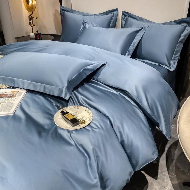 Light luxury Hotel Simple Double-Ply Pure Cotton Four-Piece Bed Set - Harmony Gallery